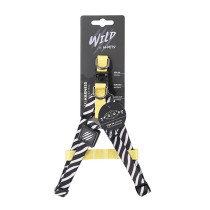 M-Pets Wild Safari Harness For Dog, Small (1.5 x 34-50 Cm), Black/White
