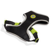 Zee.Dog Nox Adjustable Air Mesh Harness For Dog, Medium (Black)