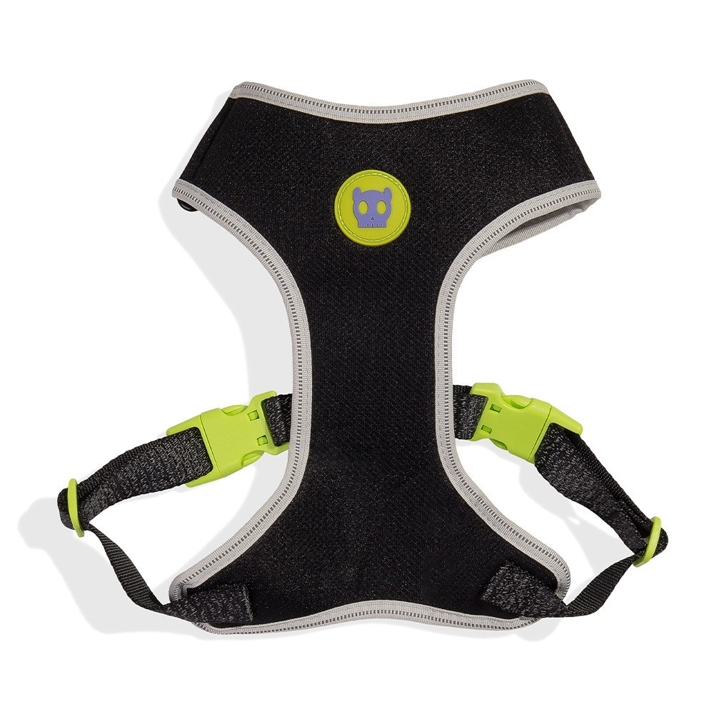 Zee.Dog Nox Adjustable Air Mesh Harness For Dog, Small (Black)
