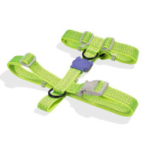 Zee.Dog Nox Lumen H-Harness For Dog, Longer Durability, Medium (Lime Green)