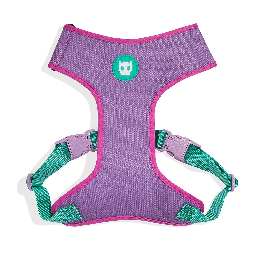 Zee.Dog Aura Adjustable Air Mesh Harness For Dog, Large (Purple)