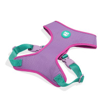 Zee.Dog Aura Adjustable Air Mesh Harness For Dog, Large (Purple)