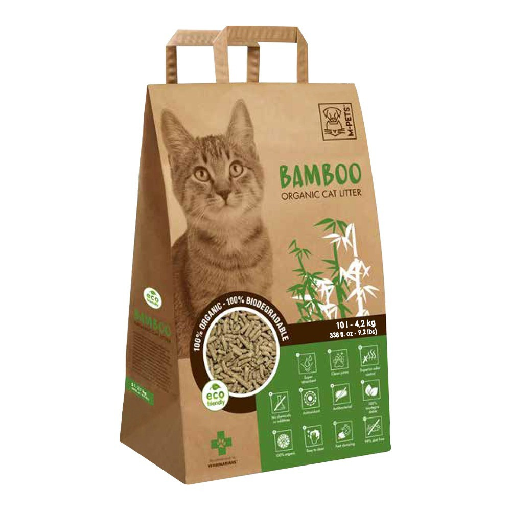 M-Pets Bamboo Organic And Biodegradable Cat Litter, 5L
