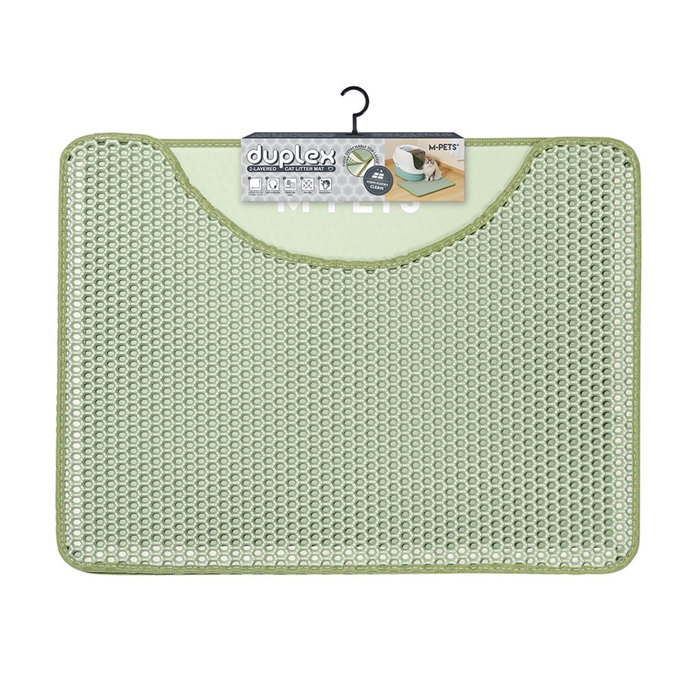 M-Pets Duplex Green 2-Layered Cat Litter Mat, 60 x 45cm