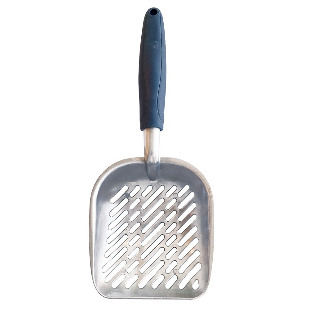 M-Pets Chrome Scoop Sand Waste Cleaning Useful, Silver