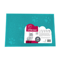 M-Pets Footprint Cat Litter Mat Is Soft And Durable, Blue
