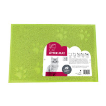 M-Pets Footprint Cat Litter Mat Is Soft And Durable, Green