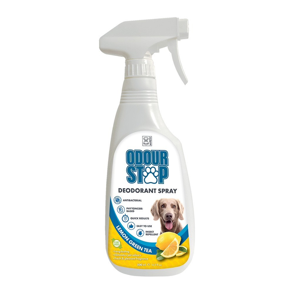 M-Pets Odor Stop Deodorant Spray Lemon Green Tea For Dog And Cat, 500ml