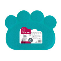 M-Pets Paw Cat Litter Mat Is Soft And Durable, Blue