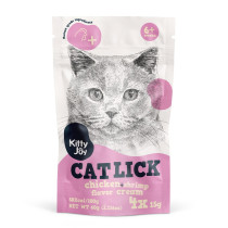 Kitty Joy Cat Lick Chicken + Shrimp Flavor Cream Cat Treats, (4x15g) 60g