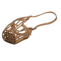 Kruuse Buster Plastic Lightweight Yet Strong Dog Muzzle Size 8, Brown