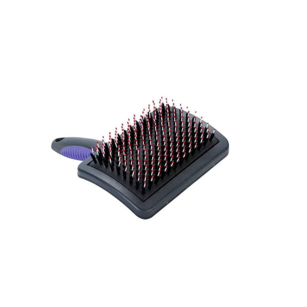 Kruuse Buster Pet Grooming Porcupine Brush, Large Size, Purple/Black