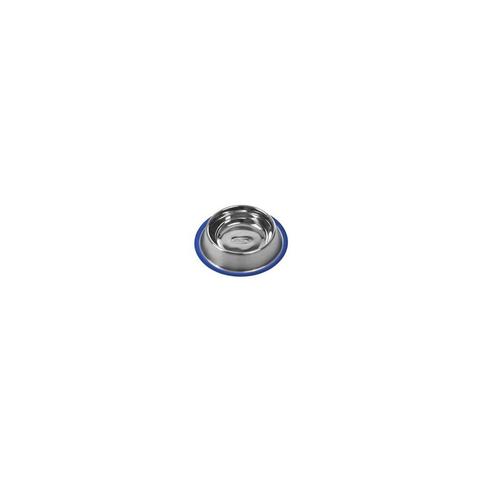 Kruuse Buster Shallow Dish Stainless Steel Bowl Blue Base For Pet, 235 ml