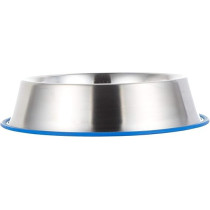 Kruuse Buster Stainless Steel Bowl Blue Base For Pet, 2.80 Litre