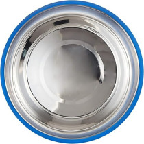 Kruuse Buster Stainless Steel Bowl Blue Base For Pet, 2.80 Litre