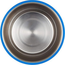Kruuse Buster Stainless Steel Bowl Blue Base For Pet, 2.80 Litre