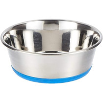 Kruuse Buster Stainless Steel Bowl Blue Base For Pet, 525 ml