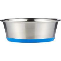 Kruuse Buster Stainless Steel Bowl Blue Base For Pet, 525 ml
