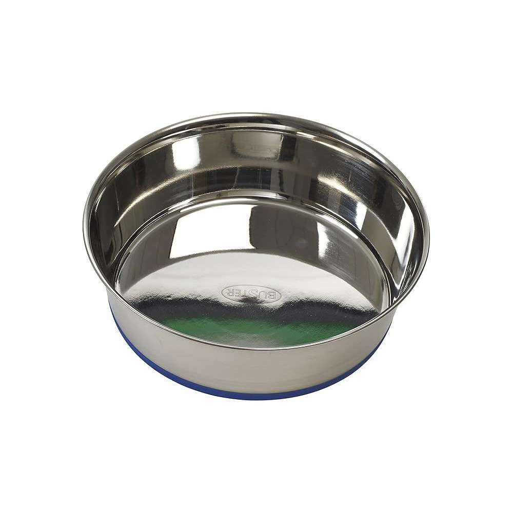 Kruuse Buster Stainless Steel Dog Bowl With Non-Slip Rubber Base, 3.7 Litre