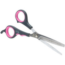 Kruuse Buster Thinning Scissors For Pet Coat Grooming, Black/Pink, 17 cm