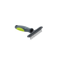 Kruuse Buster Undercoat Rake For Pet, Black/Green, Small