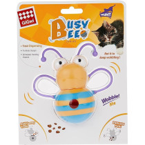 Gigwi Busy Bee Treat Dispenser Cat Toy, Blue/Yellow
