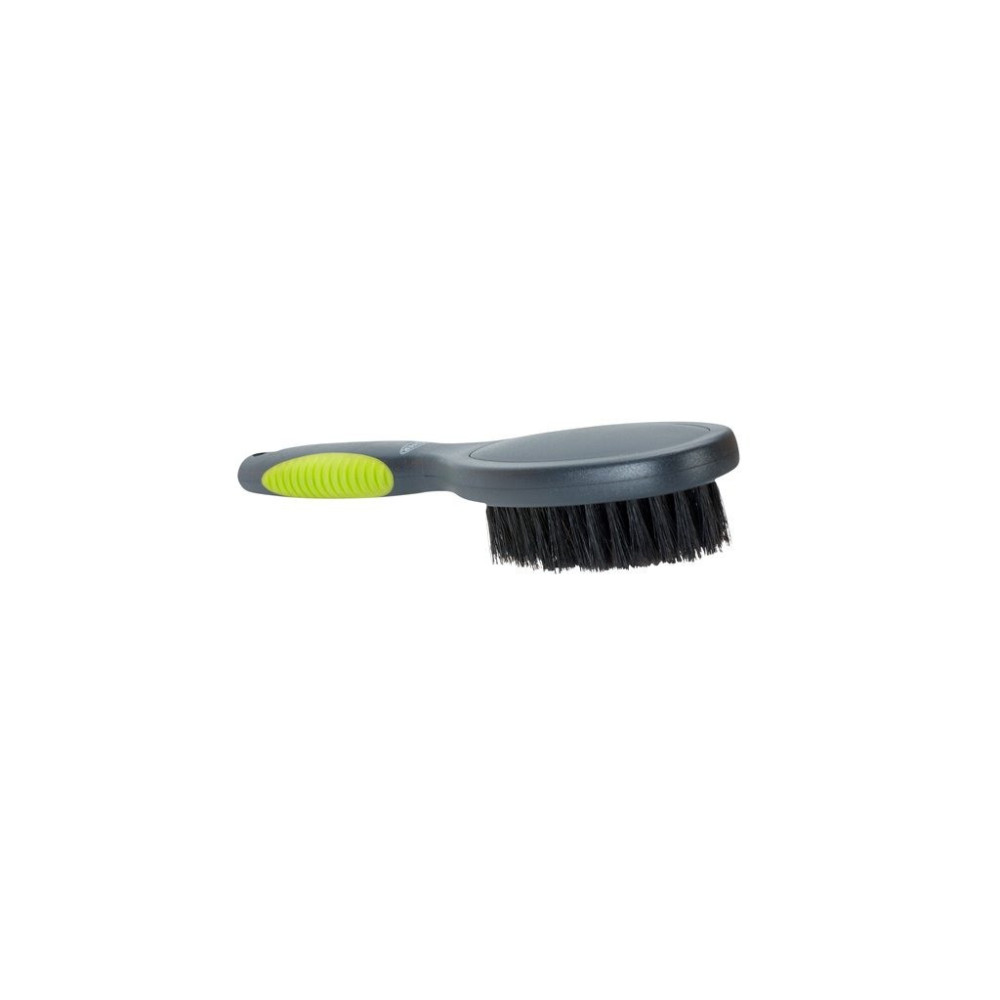 Kruuse Buster Boar Hair Bristle Brush, Black And Green, Small