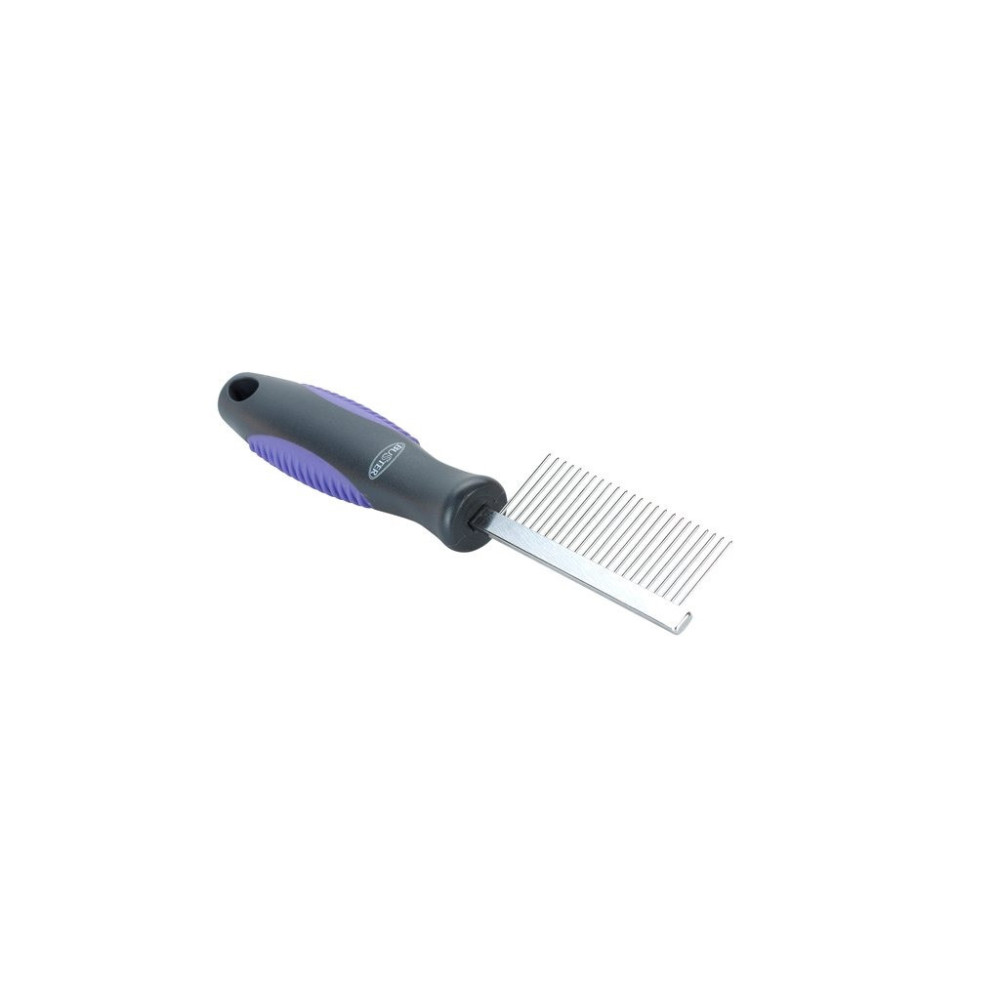 Kruuse Buster Pet Grooming Coarse Comb, Black And Purple