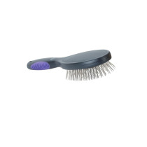 Kruuse Buster Pet Grooming Pin Brush, Black And Purple, Large