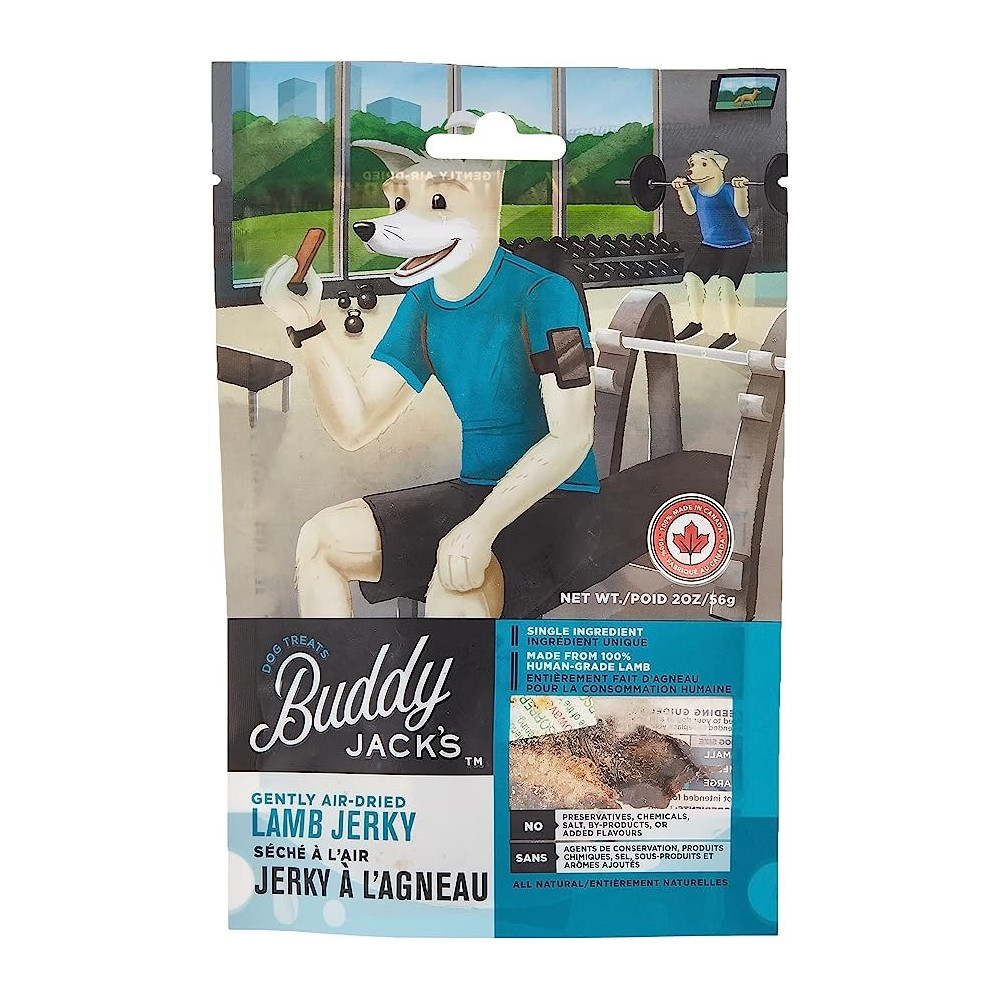 Buddy Jacks Air-Dried Lamb Jerky Dog Treats, 56Gm