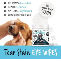 Bugalugs No More Tear Stain Eye Wipes For Dog, 100 Pcs