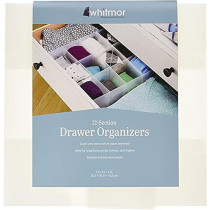 Whitmor 12 Section Drawer Organizer, White
