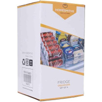 Homesmiths Fridge Organizer Set Of 4, Clear