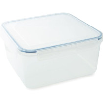 Addis Clip And Close Flat Square Container 5L Capacity, Clear