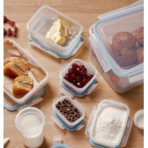 Addis Clip And Close Flat Square Container 5L Capacity, Clear