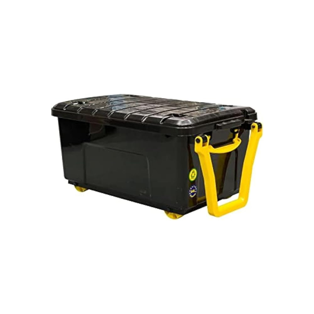 Really Useful Box Wheel Trunk With Lid 64L, Black