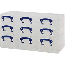 Really Useful Box Organizer, 16 Boxes x 0.14L, Clear