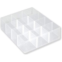 Really Useful Box Large 12 Compartment Storage Tray, Clear