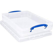 Really Useful Box Flat Storage Box, 10L Capacity, Clear