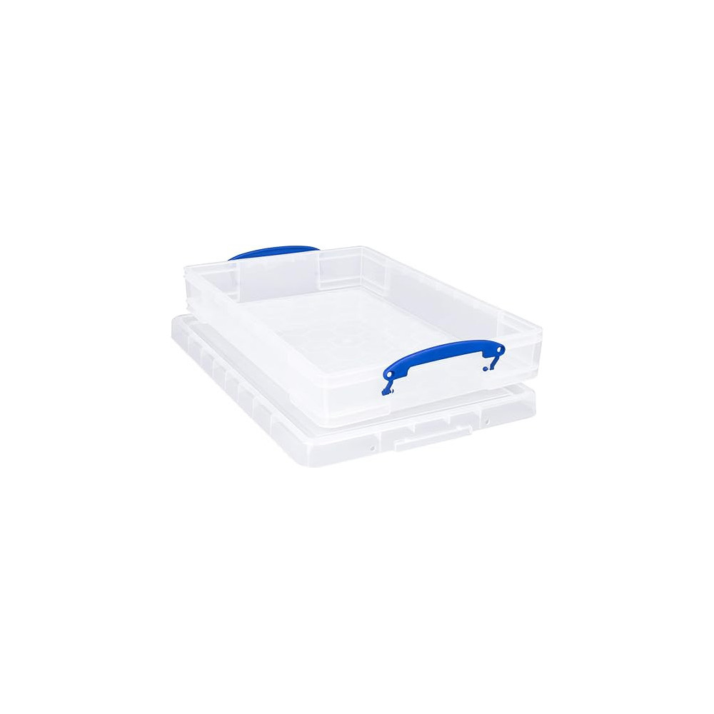 Really Useful Box Flat Storage Box, 10L Capacity, Clear
