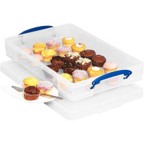 Really Useful Box Flat Storage Box, 10L Capacity, Clear