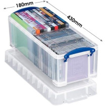 Really Useful Box Flat Storage Box, 6.5L Capacity, Clear