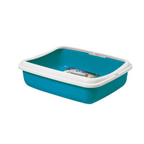Georplast Big Cat Litter Tray Easy To Clean, 50 x 40 x 14.5cm, Blue