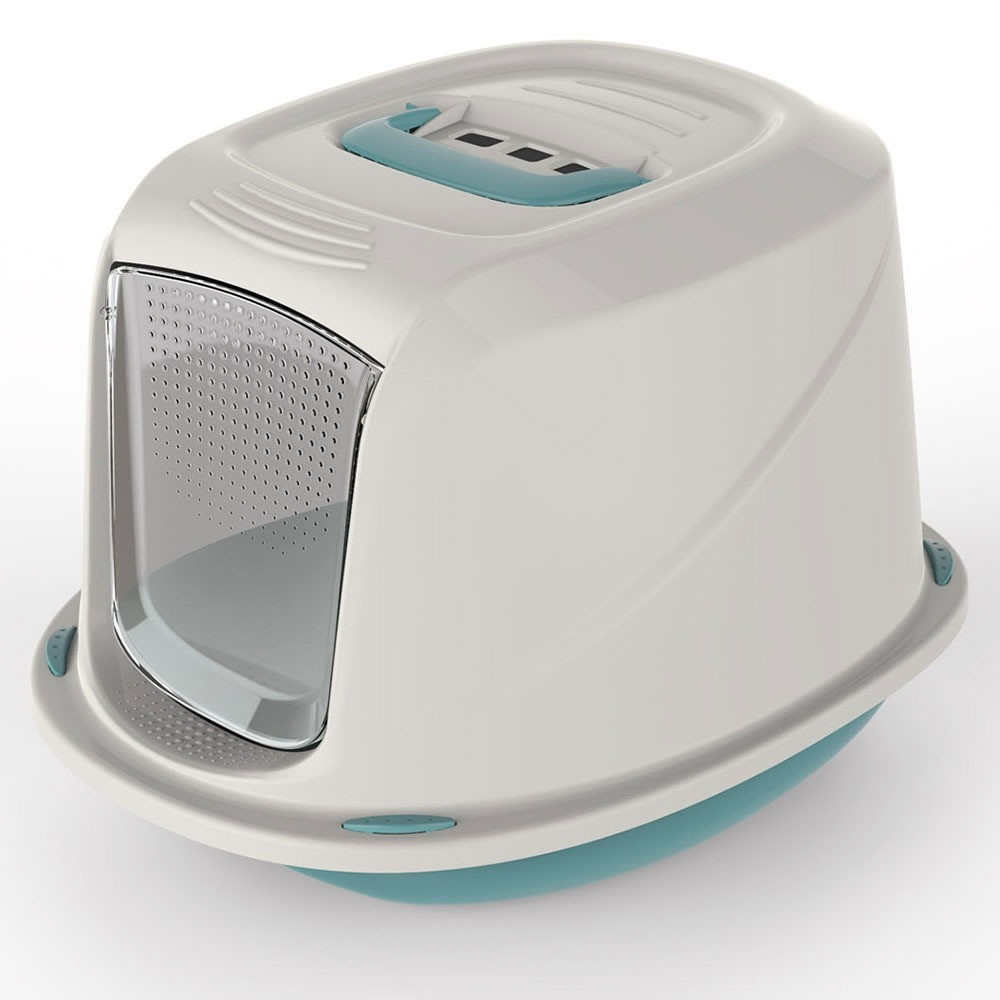 Georplast Galaxy Deluxe Cat Litter Box, 45 x 36 x 31.5h, Blue