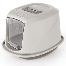 Georplast Galaxy Deluxe Cat Litter Box, 45 x 36 x 31.5h, Grey