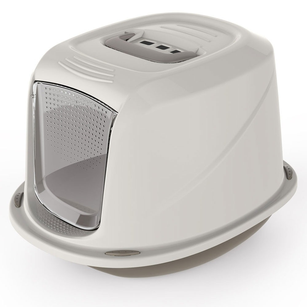 Georplast Galaxy Deluxe Cat Litter Box, 45 x 36 x 31.5h, Grey