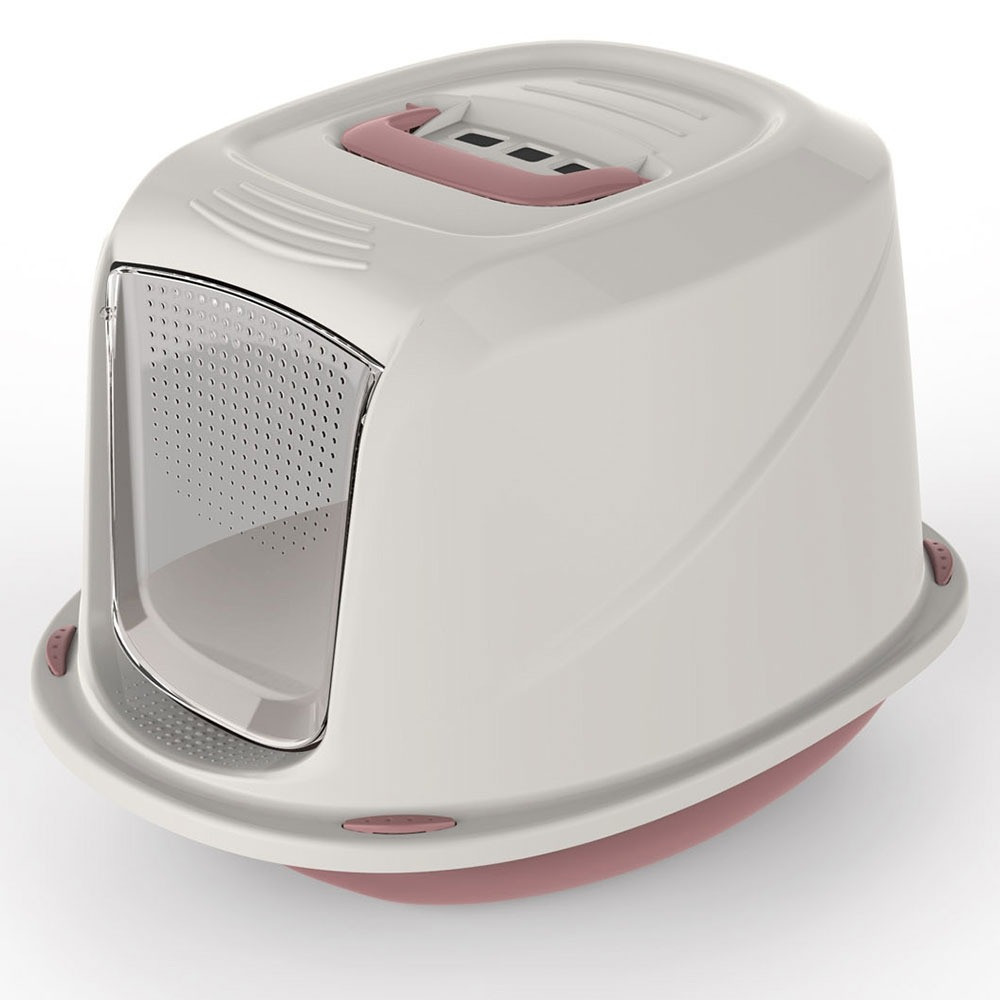Georplast Galaxy Deluxe Cat Litter Box, 45 x 36 x 31.5h, Pink
