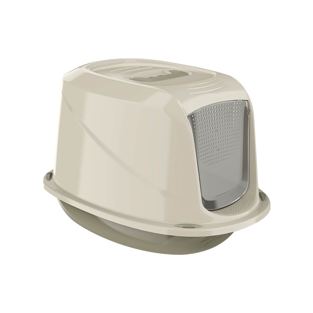 Georplast Galaxy Jumbo Cat Litter Box, 57 x 39.5 x 38cm, Beige