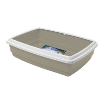 Georplast Jumbo Cat Litter Tray Easy To Clean, 54 x 40 x 14cm, Beige