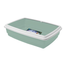 Georplast Jumbo Cat Litter Tray Easy To Clean, 54 x 40 x 14cm, Green